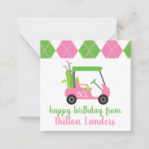 Pink & Green Golf Personnalisez Les Cartes Cadeaux