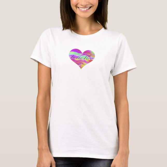 Pink Green Heart T-Shirt (Vorderseite)