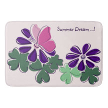 Pink Green Lila Doodle Blooms Butterfly Slogan