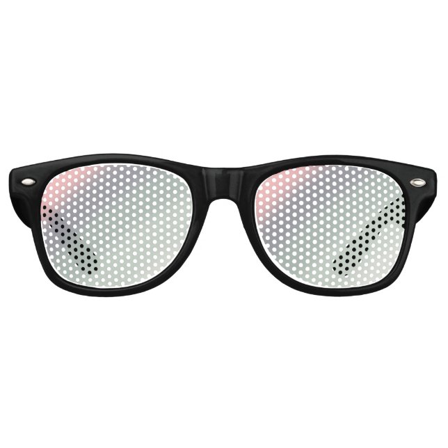 Pink Green Ombre Gradient Blur Abstract Design Partybrille (Vorderseite)