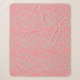 Pink & Green Retro Psychedelic Design Sherpadecke