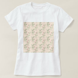 Pink Green Retro Y2K 70er Blume Muster T-Shirt