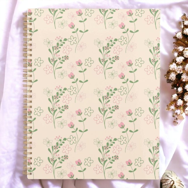 Pink Green Retro Y2K les années 70 Fleur Motif (Zazzle Pink Green Retro Y2K 70s Flower Pattern  Planner)
