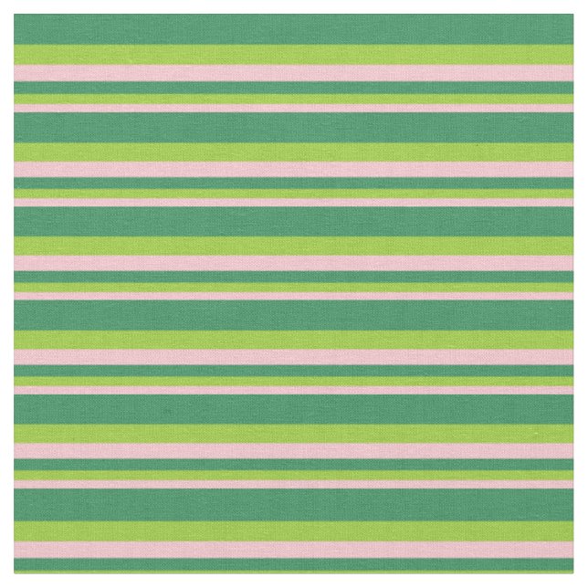 Pink, Green & Sea Green Lines Muster Stoff (Nahaufnahme)