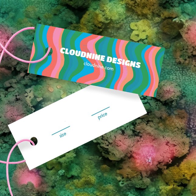 Pink Green Stripe Kleidung Größe Preis Hangtag Kar (Pink Green Stripe Clothing Size Price Hangtag Card
)