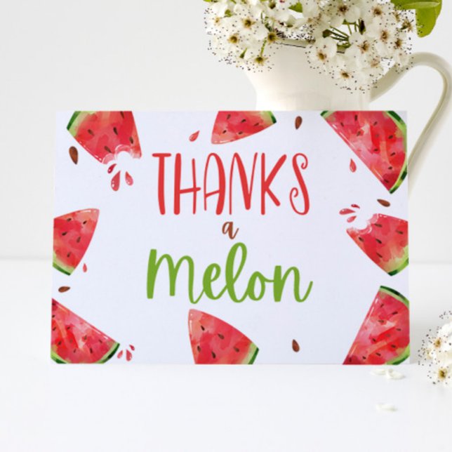 Pink Green Watermelon dank Melon Dankeskarte (Von Creator hochgeladen)