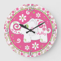 Pink Green White Elephore Personalisiert