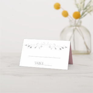 Pink & Grey Simple Élégant Mariage Cartes de lieu