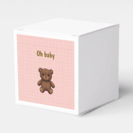 Pink Grid Girl Duschbox Geschenkschachtel