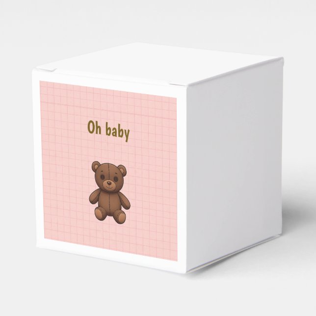 Pink Grid Girl Duschbox Geschenkschachtel (Vorderseite)