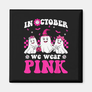 Pink Groovy Ghost Halloween Brustkrebs Auswarenes Magnet