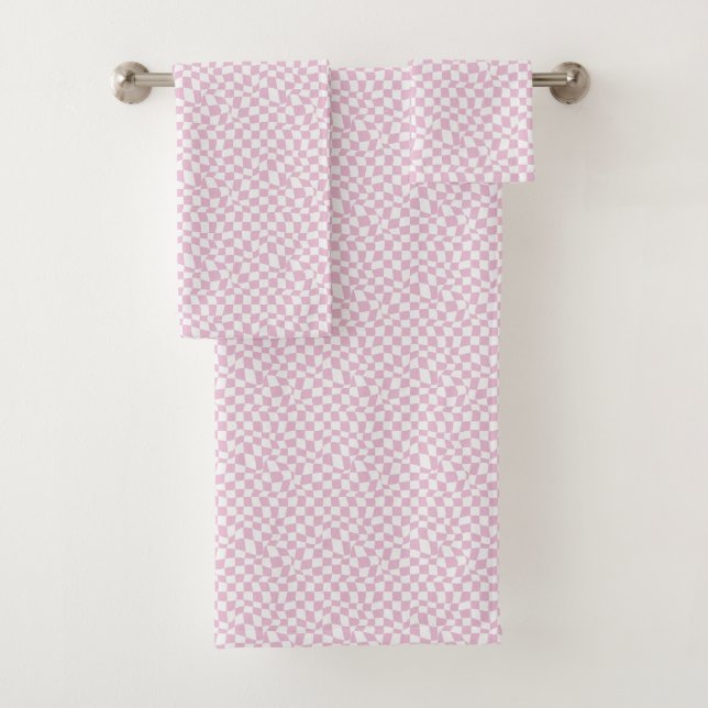 Pink Groovy überprüft Badhandtuch Set (Insitu)