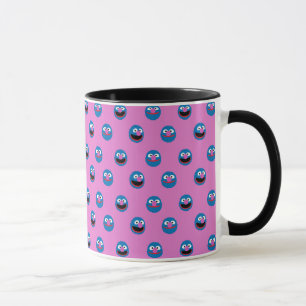 Pink Grover Face Pattern Tasse