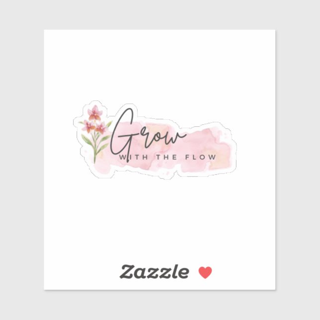 Pink Grow mit Durchfluss Vinyl Sticker (Blatt)