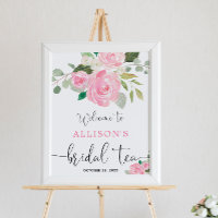 Pink grün Blumenstee Begrüßungszeichen