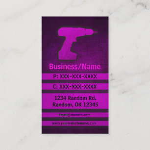 Pink grunge Bohrmaschine für kundenspezifische Vis Visitenkarte