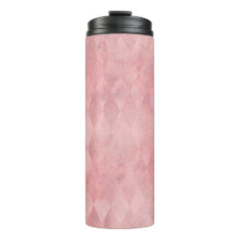 Pink Grunge Harlequin Pattern Thermosbecher
