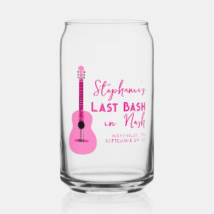 Pink Guitar Last Bash in Nash Bachelorette Dosenglas