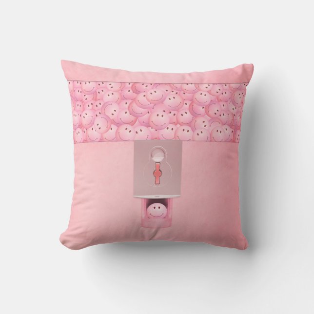 Pink Gumball Maschine Drehkissen Kissen (Vorderseite)