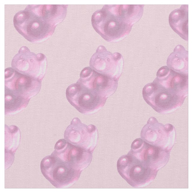 Pink Gummy Bären Muster Stoff (Nahaufnahme)
