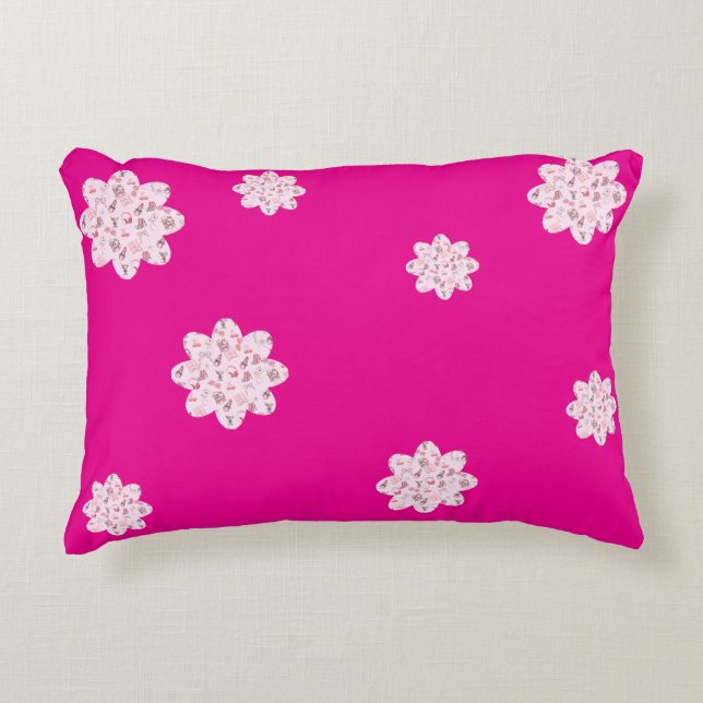 Pink gürtelndes Kissen (Vorderseite)