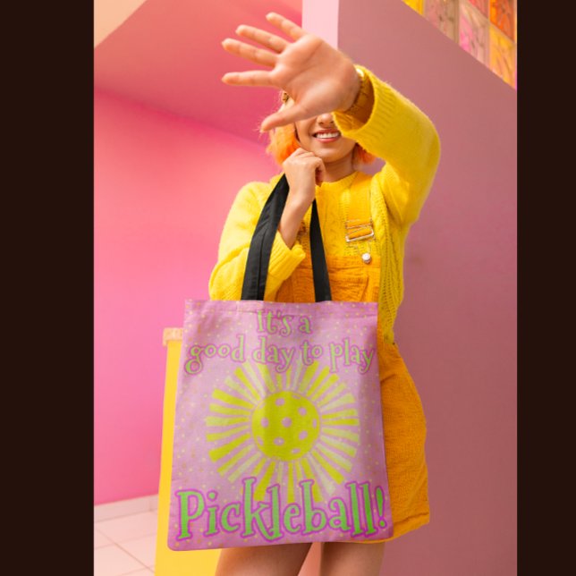 Pink Guten Tag, Pickleball spielen Tasche (Very fun tote for all your gear!)