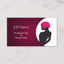 Pink Hair Salon Visitenkarten