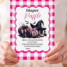 Pink Halloween Baby Duwer Raffle Diapper
