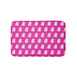 Pink Halloween Ghosts and Polka Dots Badematte