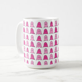 Pink Halloween Ghosts Kaffeetasse