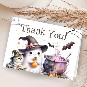 Pink Halloween Kinderdusche geklappt Danke Karte