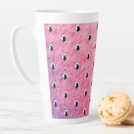 Pink Halloween Latte Tasse von Poet Adiela Akoo