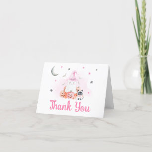 Pink Halloween Little Boo Baby Dusche Dankeskarte