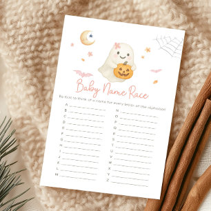 Pink Halloween Little Boo Baby Name Ratespiel