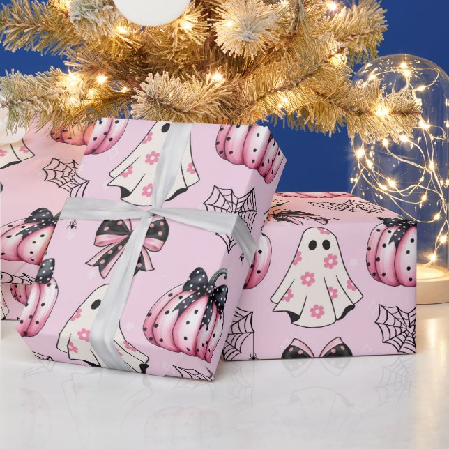 Pink Halloween - Niedlich und Spooky Pastel Goth Geschenkpapier (Feiertage)