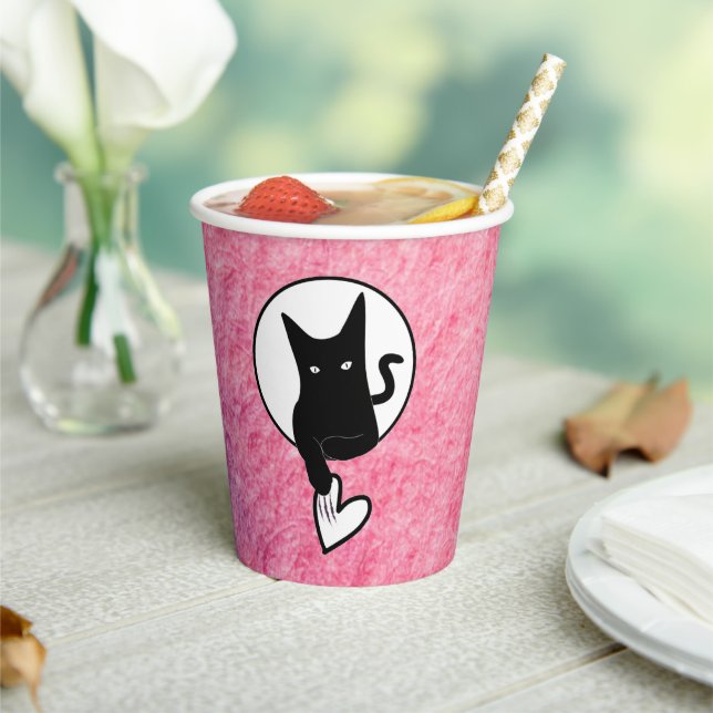Pink Halloween Paper Cups von Poet Adiela Akoo Pappbecher (In Situ)