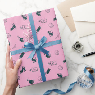 Pink Halloween Pattern Geschenkwrap 💀 Geschenkpapier