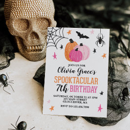 Pink Halloween Spooktacular Girl Geburtstag Einladung