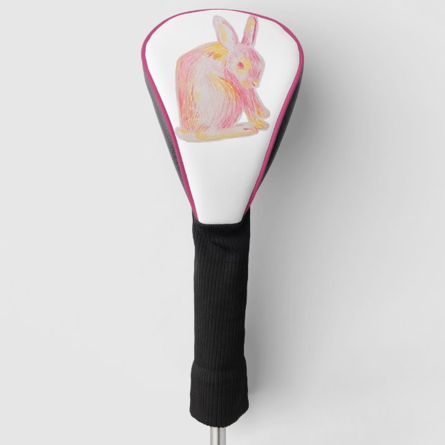 Pink Hand gezeichnet Niedlicher Sonnenschein Golf Headcover (Vorderseite)