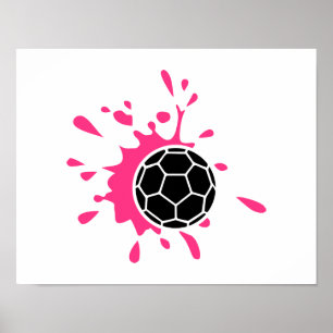 Pink-Handballspritze Poster