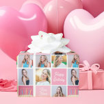 Pink Happy Birthday Girl Foto Collage Niedlich Tee Geschenkpapier<br><div class="desc">Chic rosa Umhüllungspapier mit einer 6 Bildvorlagencollage des Geburtstagsmädchens und ihrem auf den hübschen Plätzen neben einem niedliche Geburtstag mit Monogramm Namen. Schöne personalisierte Happy Geburtstag Geschenkpackung für eine Teeny auf ihren süßen 16 oder anderen Teenager Jahr.</div>