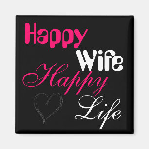 Pink Happy Femme Happy Life Magnet