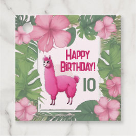 Pink Happy Lama lächeln Geschenkanhänger