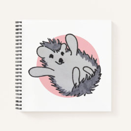 Pink Happy Niedlich Igel Notizbuch