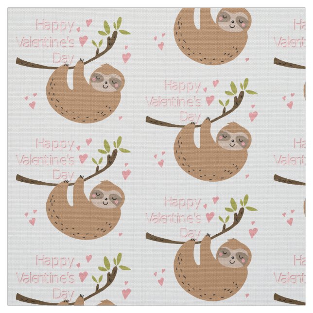 Pink-Happy-Valentinstag Stoff (Muster)