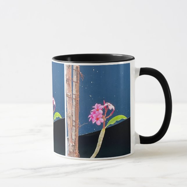 Pink Hawaii Plumeria Blume Tasse (Rechts)