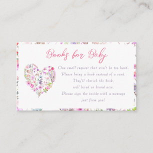 Pink Heart Baby in Bloom Books for Baby Begleitkarte