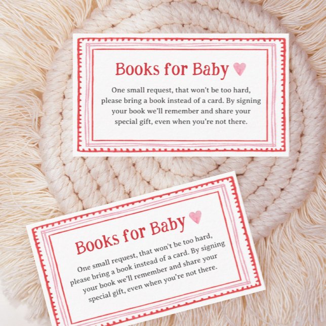 Pink Heart Baby Shooting Books for Baby Begleitkarte (Von Creator hochgeladen)