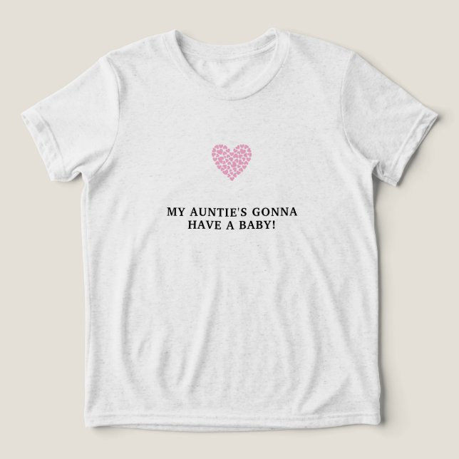 Pink Heart Baby Shower Tri-Blend Shirt (Design Vorderseite)