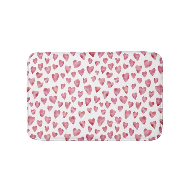 Pink Heart Bathmat Badematte (Vorderseite)